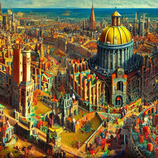 01218-3012319993-A realistic photo of the Babel tower, 4k, detailed, trending in artstation, fantasy vivid colors, photorealism, professional his.webp